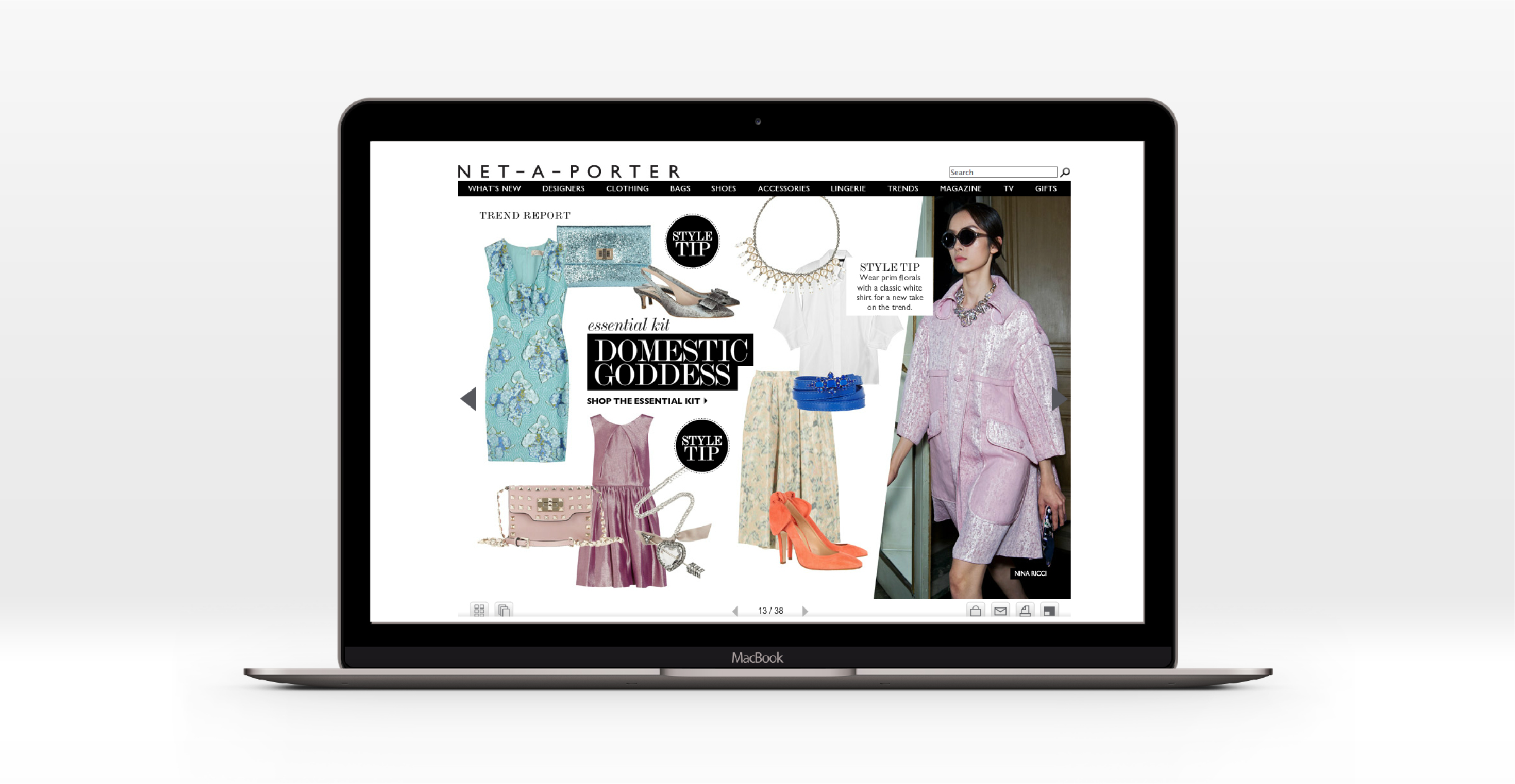 Online magazine design for luxury fashion e-commerce retailer Net-A-Porter